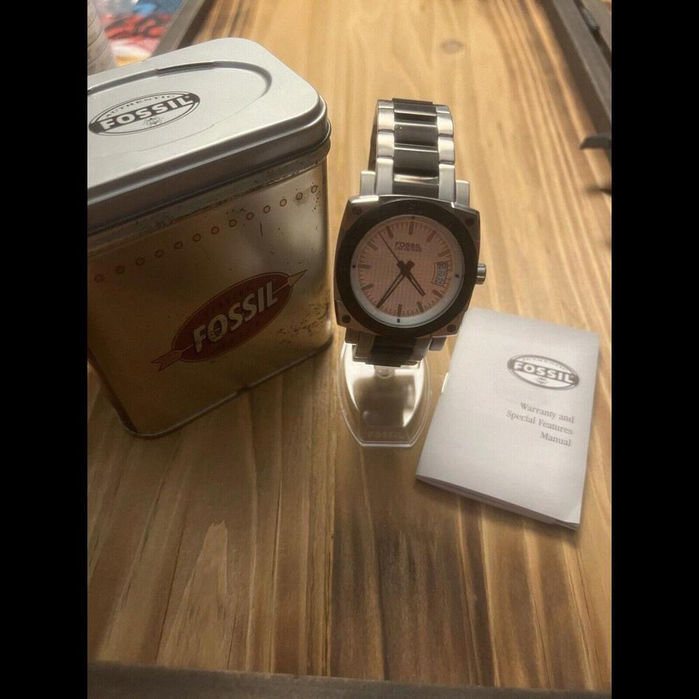 FOSSIL BLUE AM4035 ALL STAINLESS STEEL MEN'S WATCH